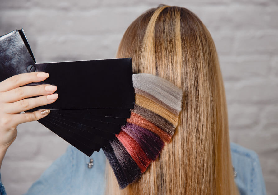Coloured hair extensions